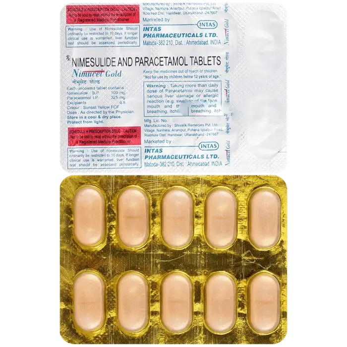 Nimucet Gold 100mg/325mg Tablet